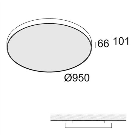 Delta Light SUPERNOVA FLAT 95 SMOOTH UP Ceiling lamp / Suspension lamp