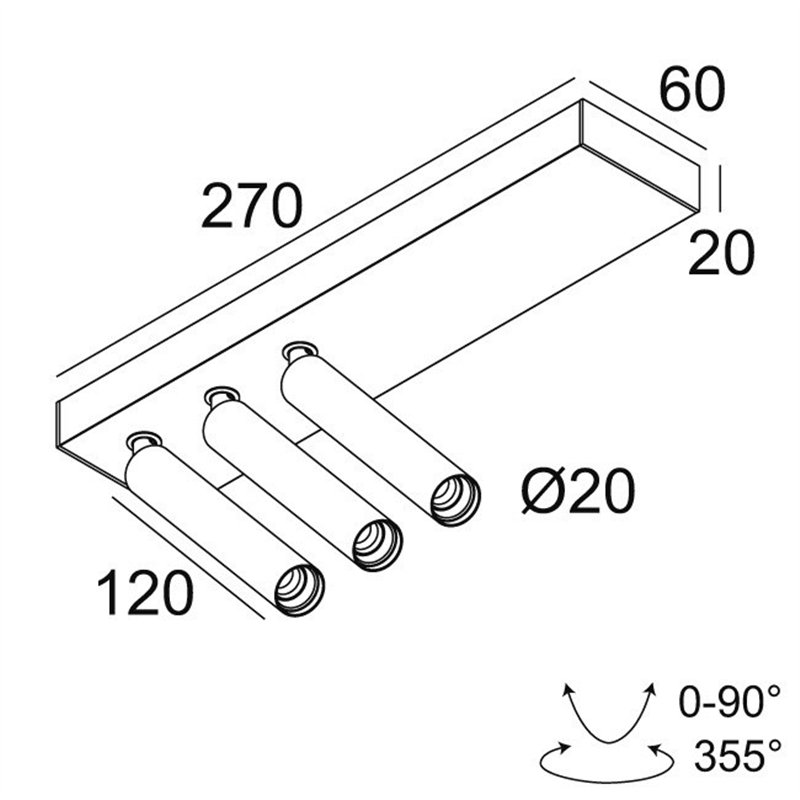 Delta Light UHO L ON 3 Deckenlampe