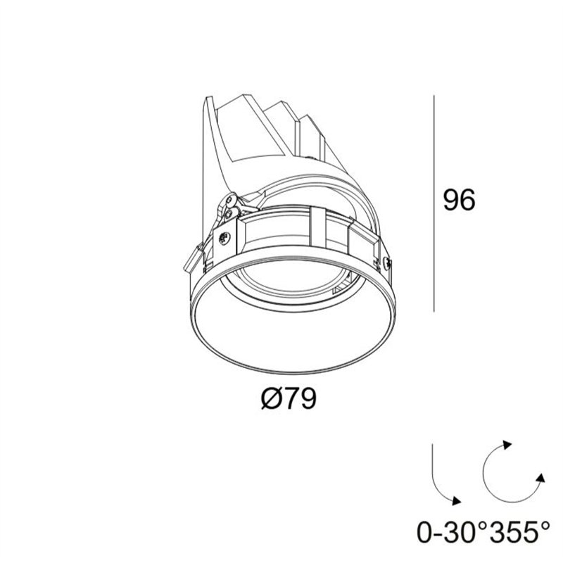 Delta Light ENTERO RD-S TRIMLESS HE Deckenlampe