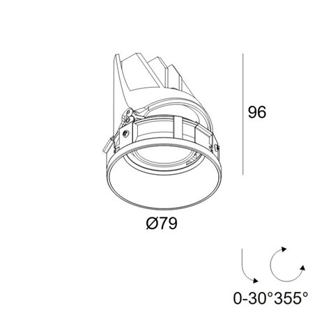 Delta Light ENTERO RD-S TRIMLESS HE Ceiling lamp