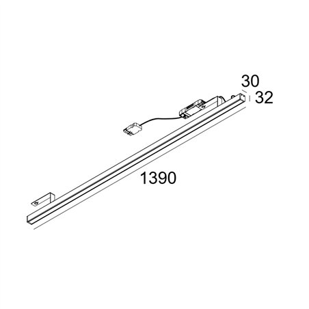 Delta Light D-LINER 30 SBL LOC3 1390 DIM5 Ceiling lamp