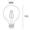 Delta Light LED FILAMENT GL80 E27 8W 2700K