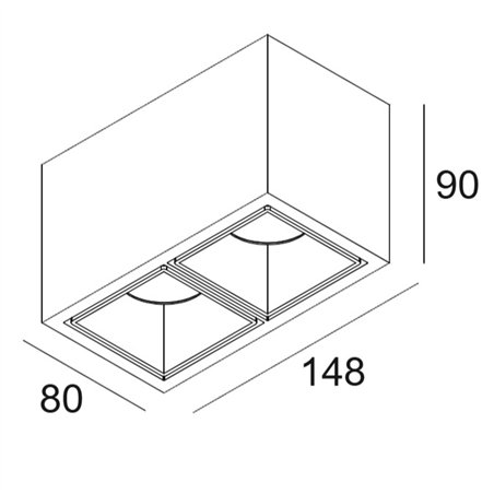 Delta Light Boxy 2 L HE DIM8 Ceiling lamp