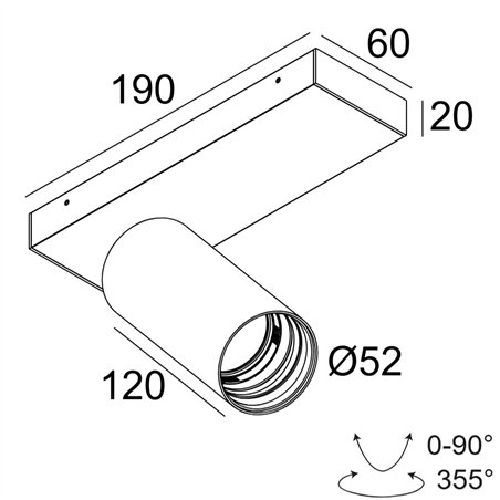 Delta Light SPY 52 ON 1 HE DIM8 Ceiling lamp