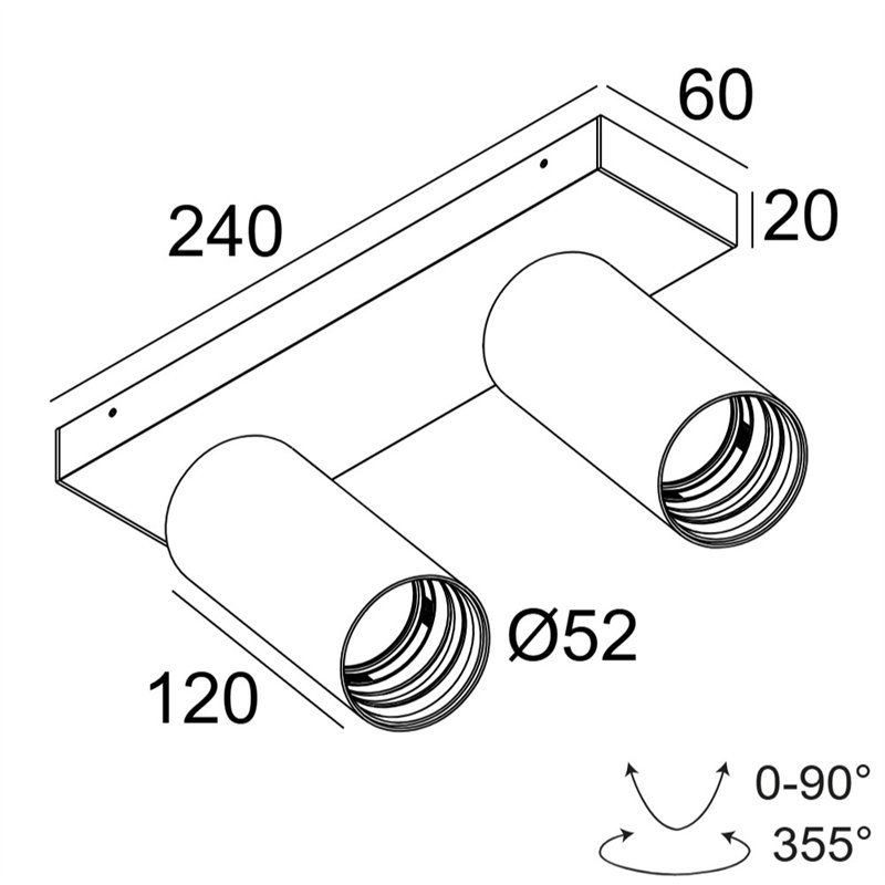 Delta Light SPY 52 ON 2 HE DIM8 Deckenlampe