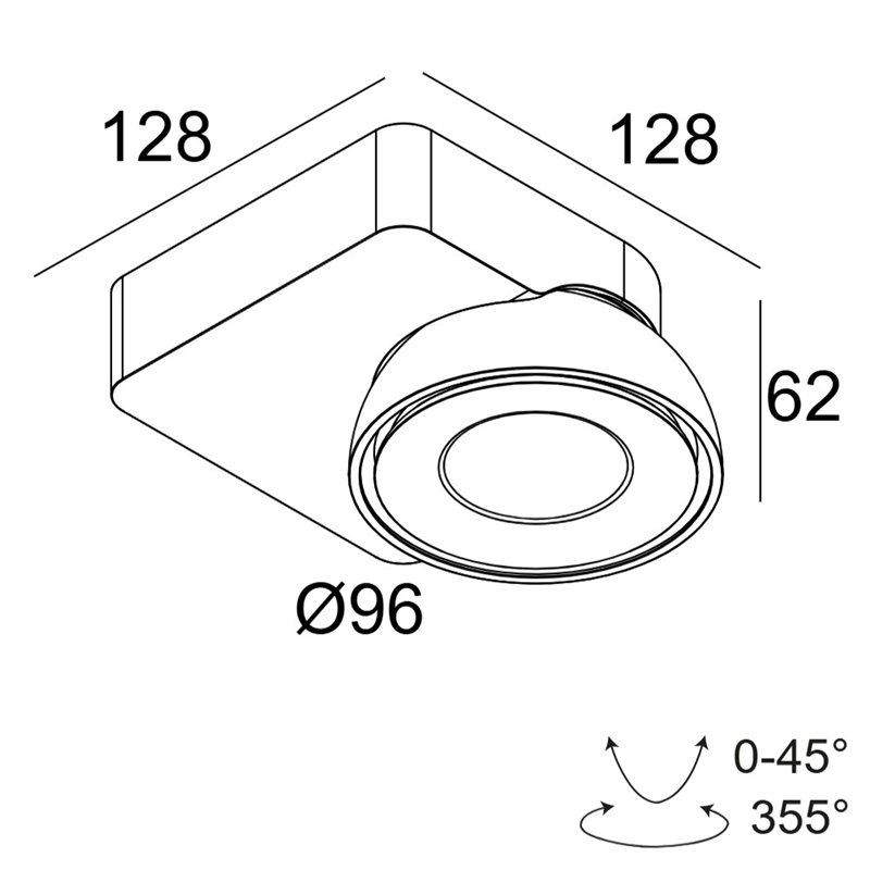 Delta Light TWEETER M ON 1 DIM8 Deckenlampe / Wandlampe