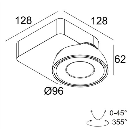 Delta Light TWEETER M ON 1 DIM8 Ceiling lamp / Wall lamp