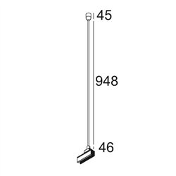 Delta Light TRACK 3F DIM ON ROD SUSPENSION 1,0m