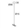 Delta Light CENTRAL ROD SUSPENSION SUPERNOVA FLAT 1m Hanglamp