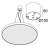 Delta Light CENTRAL SUSPENSION SUPERNOVA FLAT 3m Suspension lamp