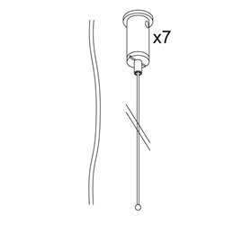 Delta Light SUSPENSION SET 33 2x0,75 1,6m