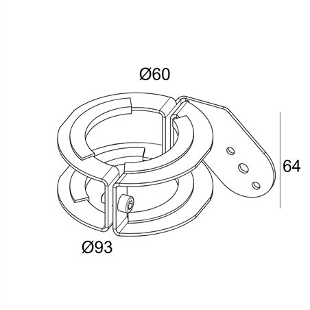 Delta Light Frax Pole 60 Bracket