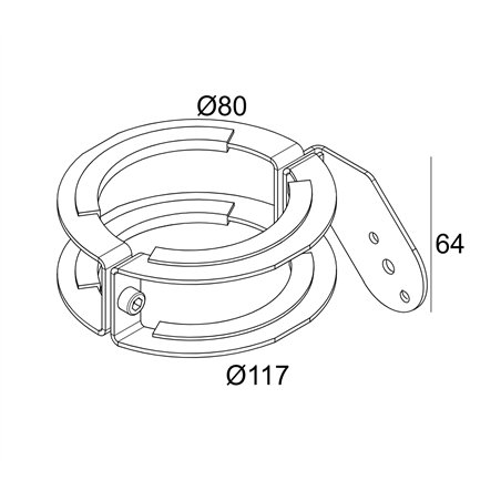 Delta Light Frax Pole 80 Bracket