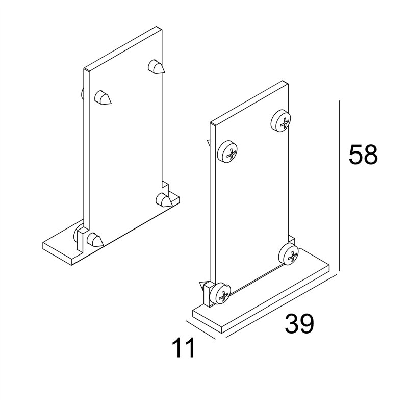 Delta Light SPM20 ST - END CAP SET