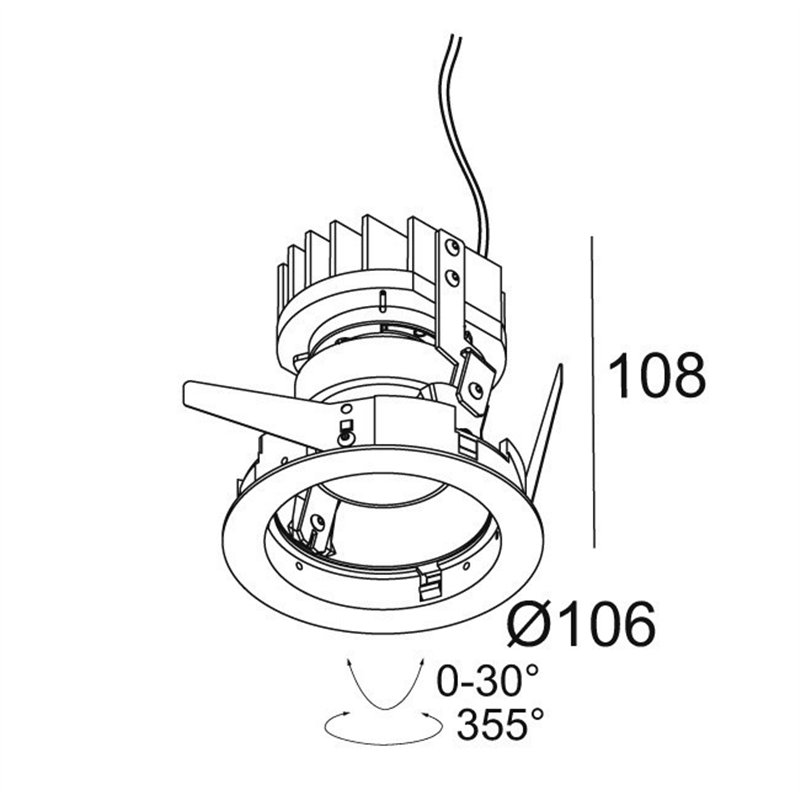 Delta Light iMAX II ROUND ADJUSTABLE LP Einbaustrahler