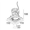 Delta Light iMAX II SQUARE ADJUSTABLE LP Einbaustrahler