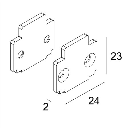 Delta Light TGL-TR - END CAP SET