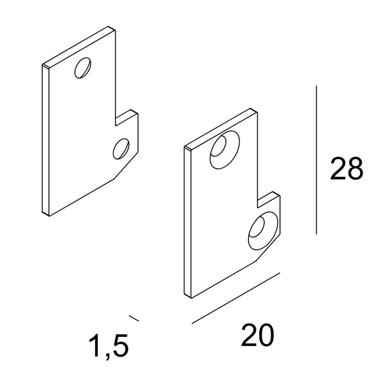 Delta Light TGL-TRW - END CAP SET