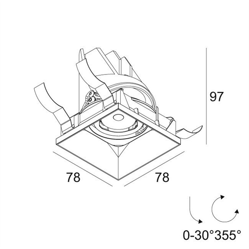 Delta Light ENTERO SQ-S TRIMLESS Einbaustrahler