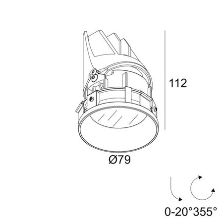 Delta Light ENTERO RD-S TRIMLESS IP TW Built in spot