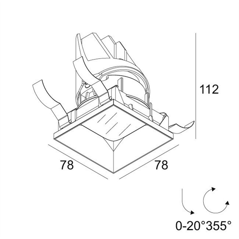 Delta Light ENTERO SQ-S TRIMLESS IP TW Einbaustrahler