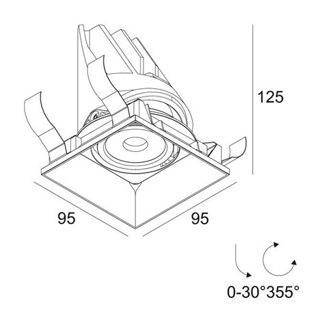 Delta Light ENTERO SQ-M TRIMLESS Built in spot