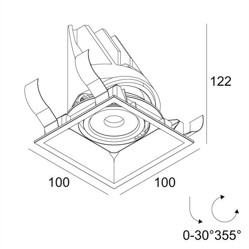 Delta Light ENTERO SQ-M Einbaustrahler