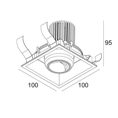 Delta Light ENTERO SQ-M WALLWASH Built in spot