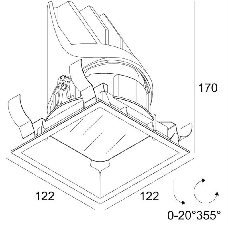 Delta Light ENTERO SQ-L IP TW Einbaustrahler
