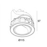 Delta Light ENTERO RD-L TRIMLESS WALLWASH TW Einbauspot
