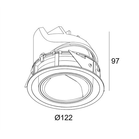 Delta Light Entero Rd-L Wallwash Tw recessed spot