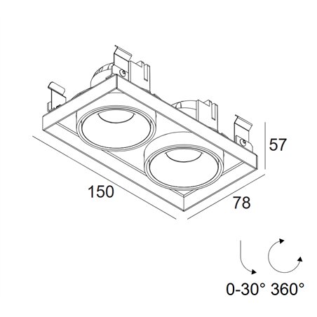 Delta Light Minigrid 67 In Trimless 2 recessed spot