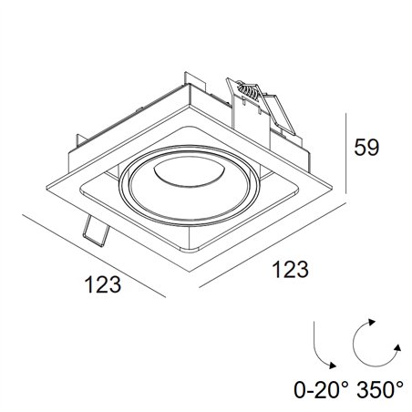 Delta Light Minigrid In 1 Soft recessed spot