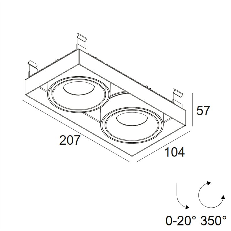 Delta Light MINIGRID IN TRIMLESS 2 SOFT Einbauspot