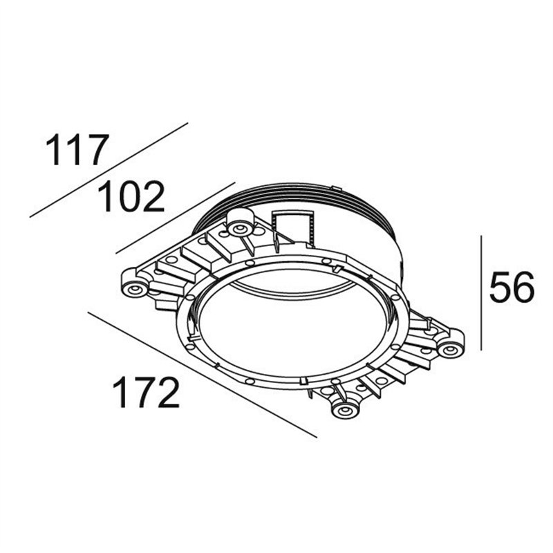 Delta Light MOUNTING KIT R102 TRIMLESS O.F.A.