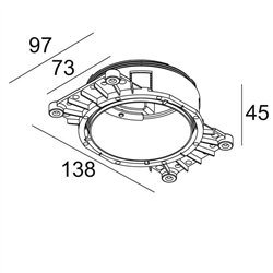 Delta Light MOUNTING KIT SPY 39/52 TRIMLESS O.F.A.