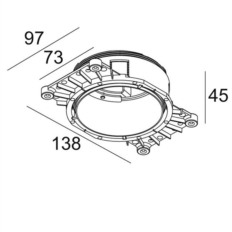 Delta Light MOUNTING KIT SPY 39/52 TRIMLESS O.F.A.