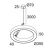 Delta Light SUPER-OH! XS 39 C DIM8 Suspension lamp