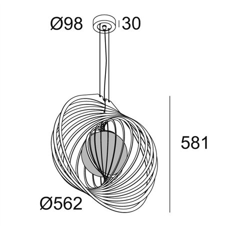 Delta Light SOIREE RC 56 E27 OPAL Suspension lamp
