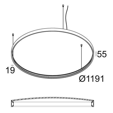 Delta Light SUPERLOOP PLUS HC 120 MDL Suspension lamp