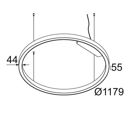 Delta Light SUPER-OH! SLIM 120 C SBL DOWN-UP Suspension lamp