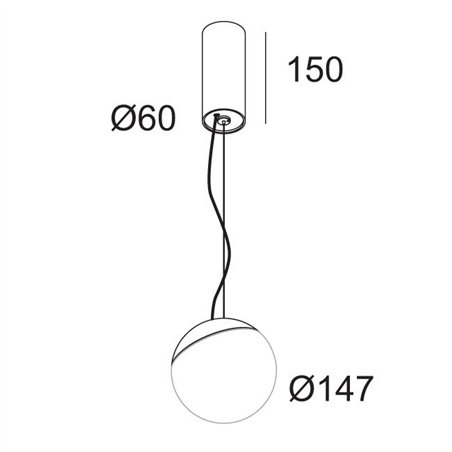 Delta Light GIBBO DIM8 Suspension lamp