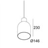 Delta Light MANTELLO GLASS L1523 E27 Hängelampe