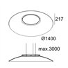 Delta Light ZOOVER 140 DOWN-UP LIGHT GREY Suspension lamp