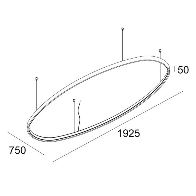 Delta Light SUPERLOOP HC SBL OVAL M Hängelampe