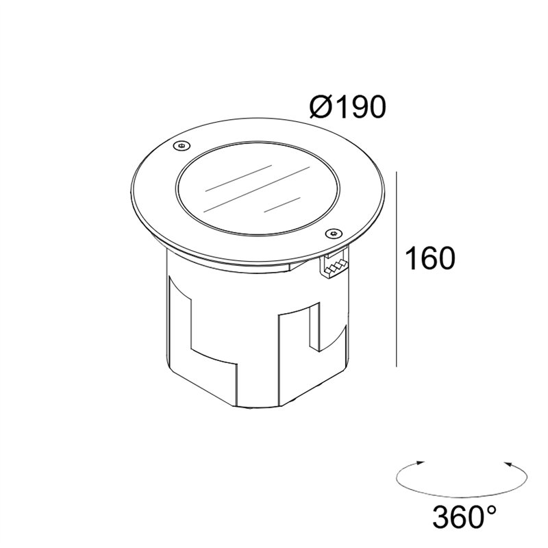 Delta Light LOGIC 190 R REFL HONEYCOMB Bodenlampe