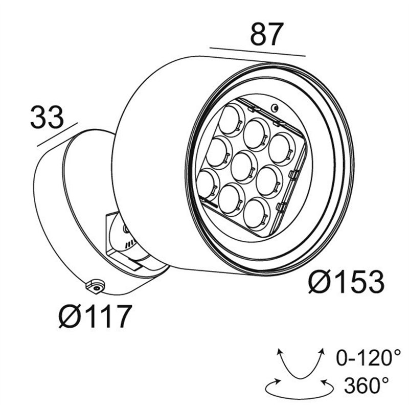 Delta Light Frax M wallwash Wandlampe / Bodenlampe