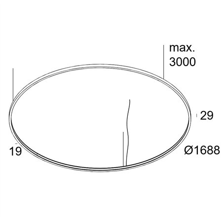 Delta Light SUPERLOOP SLIM IN 170 SBL Suspension lamp