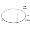Delta Light SUPERLOOP SLIM IN 170 SBL Suspension lamp