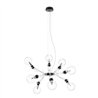 Lumina Matrix Otto suspension lamp with eight individual lights, dimmable and compatible with E27 bulbs.